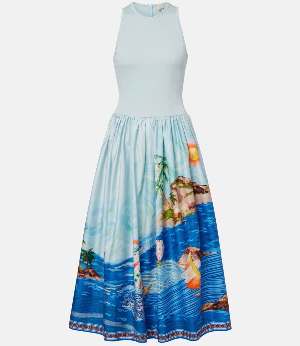 Alemais Blue Anouk Tank Midi Dress